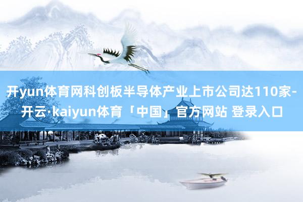 开yun体育网科创板半导体产业上市公司达110家-开云·kaiyun体育「中国」官方网站 登录入口