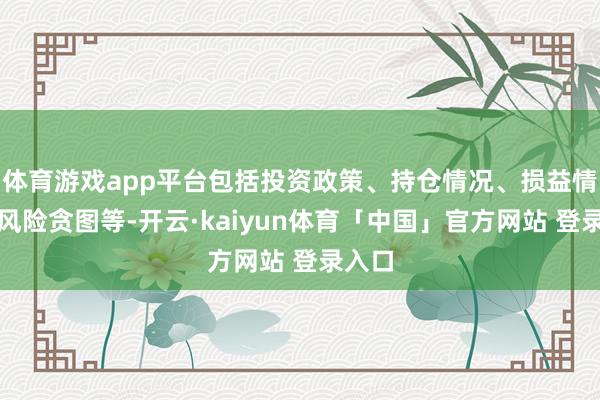 体育游戏app平台包括投资政策、持仓情况、损益情况、风险贪图等-开云·kaiyun体育「中国」官方网站 登录入口