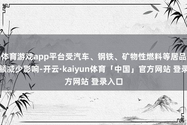 体育游戏app平台受汽车、钢铁、矿物性燃料等居品出口额减少影响-开云·kaiyun体育「中国」官方网站 登录入口