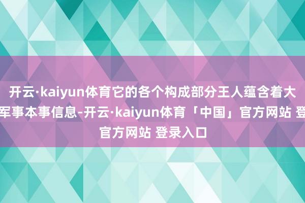 开云·kaiyun体育它的各个构成部分王人蕴含着大王人的军事本事信息-开云·kaiyun体育「中国」官方网站 登录入口